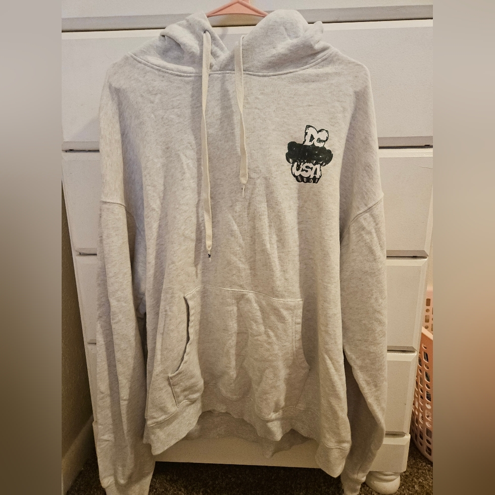 Gray DC Shoe Co USA Hoodie Size XL